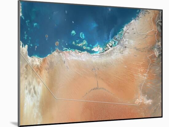 Emirate of Abu Dhabi, Satellite Image-null-Mounted Photographic Print