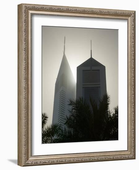 Emirates Towers, Sheikh Zayed Road Area, Dubai, United Arab Emirates-Walter Bibikow-Framed Photographic Print