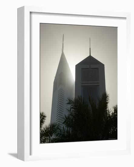 Emirates Towers, Sheikh Zayed Road Area, Dubai, United Arab Emirates-Walter Bibikow-Framed Photographic Print