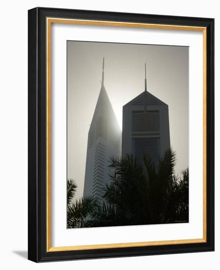 Emirates Towers, Sheikh Zayed Road Area, Dubai, United Arab Emirates-Walter Bibikow-Framed Photographic Print