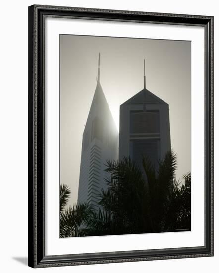 Emirates Towers, Sheikh Zayed Road Area, Dubai, United Arab Emirates-Walter Bibikow-Framed Photographic Print