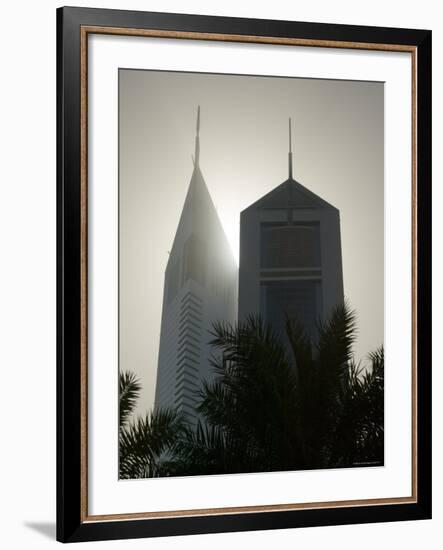 Emirates Towers, Sheikh Zayed Road Area, Dubai, United Arab Emirates-Walter Bibikow-Framed Photographic Print