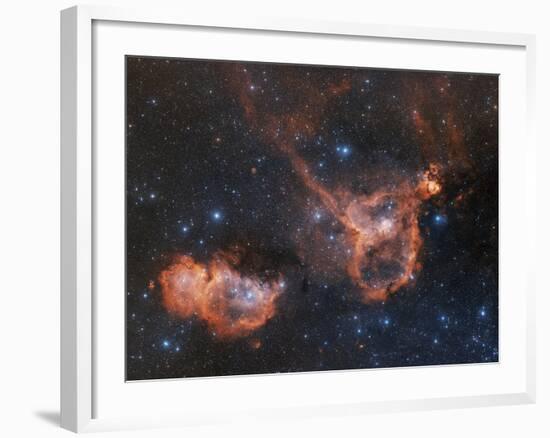 Emission Nebulae IC 1848 And IC 1805-Davide De Martin-Framed Photographic Print