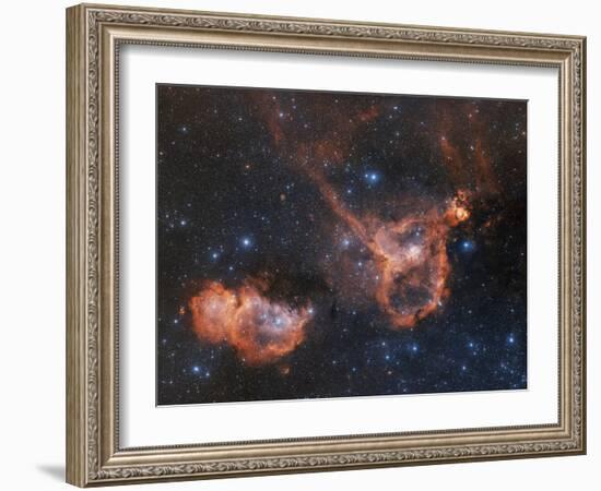 Emission Nebulae IC 1848 And IC 1805-Davide De Martin-Framed Photographic Print