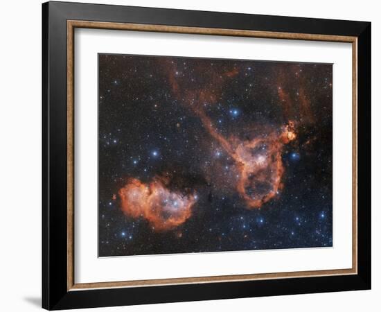 Emission Nebulae IC 1848 And IC 1805-Davide De Martin-Framed Photographic Print