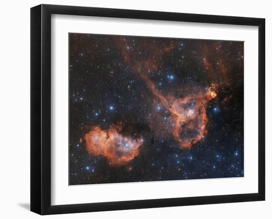 Emission Nebulae IC 1848 And IC 1805-Davide De Martin-Framed Photographic Print