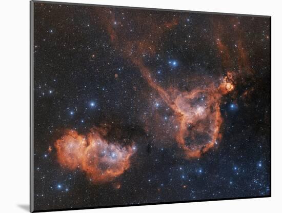 Emission Nebulae IC 1848 And IC 1805-Davide De Martin-Mounted Photographic Print