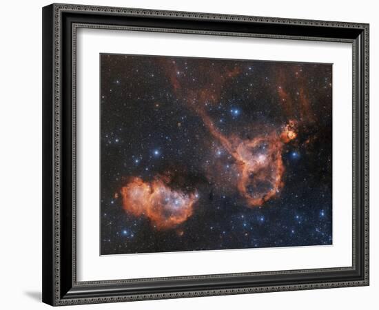 Emission Nebulae IC 1848 And IC 1805-Davide De Martin-Framed Photographic Print