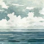 Textured Blue Seascape II-Emma Caroline-Art Print
