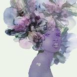Sage And Teal Flowers 1-Emma Catherine Debs-Art Print