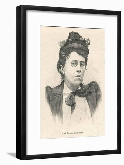 Emma Goldman Lithuanian-Born American Anarchist Politician and Agitator-null-Framed Art Print