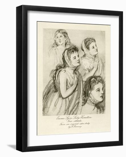 Emma Lady Hamilton-George Romney-Framed Giclee Print