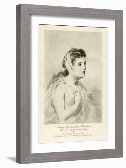 Emma Lady Hamilton-George Romney-Framed Giclee Print