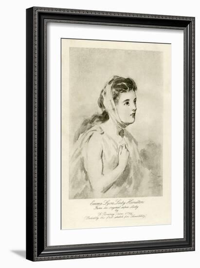 Emma Lady Hamilton-George Romney-Framed Giclee Print