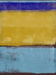 Abstract Ochre and Blue-Emma Moore-Art Print