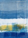 Mustard and Blue Abstract Study-Emma Moore-Art Print