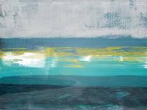Mustard and Sea Green Abstract Study-Emma Moore-Art Print