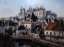 The Port of Cordelieres and Castle Loches, 1891-Emmanuel Lansyer-Framed Premier Image Canvas