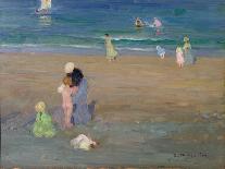 The Beach, Trouville-Emmanuel Phillips Fox-Mounted Giclee Print