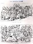Caricature of a Family Dinner Before and after Having Talked About the Dreyfus Affair, circa 1894-Emmanuel Poire Caran D'ache-Giclee Print