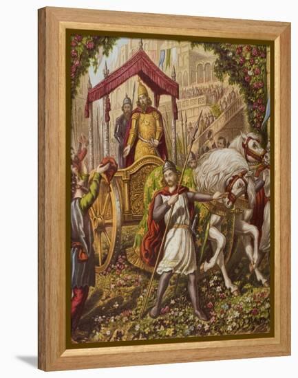 Emmanuel's Second Entry into Mansoul, Illustration from 'The Holy War' by John Bunyan (1628-88)-null-Framed Premier Image Canvas