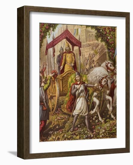 Emmanuel's Second Entry into Mansoul, Illustration from 'The Holy War' by John Bunyan (1628-88)-null-Framed Giclee Print