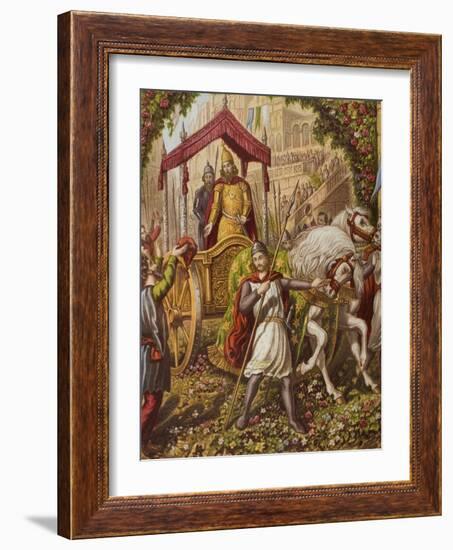 Emmanuel's Second Entry into Mansoul, Illustration from 'The Holy War' by John Bunyan (1628-88)-null-Framed Giclee Print