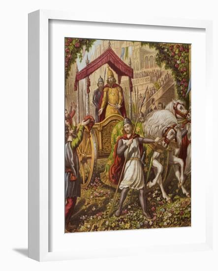 Emmanuel's Second Entry into Mansoul, Illustration from 'The Holy War' by John Bunyan (1628-88)-null-Framed Giclee Print