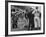 Emmet Kelly at Dodgers Game as Pirates Player Dick Groat and Dodger Manager Walter Alston confer-Yale Joel-Framed Premium Photographic Print