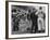 Emmet Kelly at Dodgers Game as Pirates Player Dick Groat and Dodger Manager Walter Alston confer-Yale Joel-Framed Premium Photographic Print