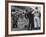 Emmet Kelly at Dodgers Game as Pirates Player Dick Groat and Dodger Manager Walter Alston confer-Yale Joel-Framed Premium Photographic Print