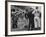 Emmet Kelly at Dodgers Game as Pirates Player Dick Groat and Dodger Manager Walter Alston confer-Yale Joel-Framed Premium Photographic Print