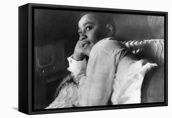 Emmett Till Lying on His Bed in His Chicago Home in 1955-null-Framed Stretched Canvas