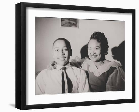 Emmett Till with His Mother, Mamie Bradley, Ca. 1950-null-Framed Photo