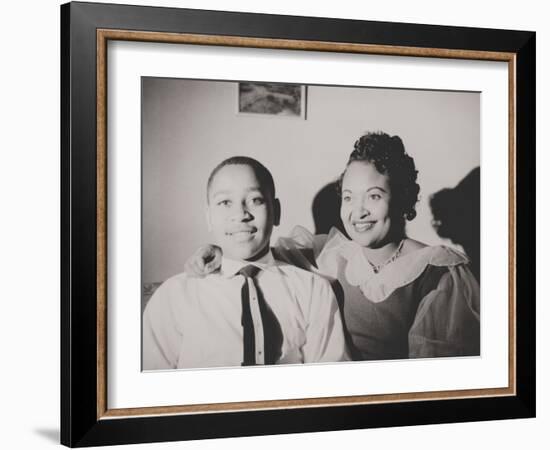 Emmett Till with His Mother, Mamie Bradley, Ca. 1950-null-Framed Photo