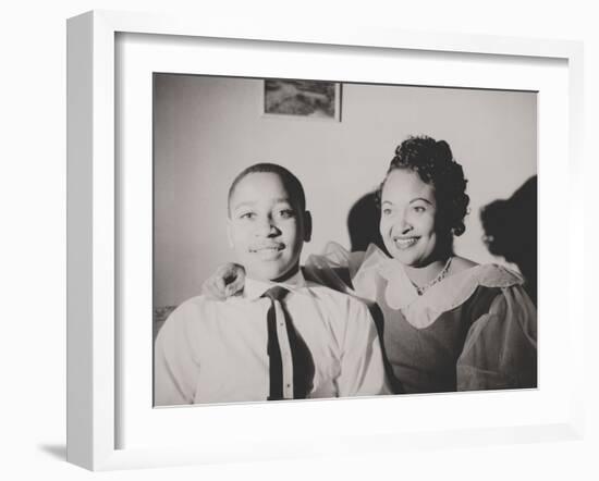 Emmett Till with His Mother, Mamie Bradley, Ca. 1950-null-Framed Photo