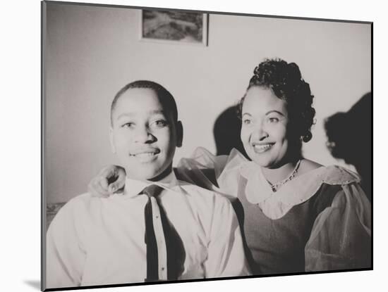 Emmett Till with His Mother, Mamie Bradley, Ca. 1950-null-Mounted Photo
