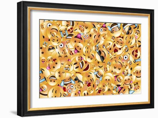 Emoji Big Scramble-Ali Lynne-Framed Giclee Print