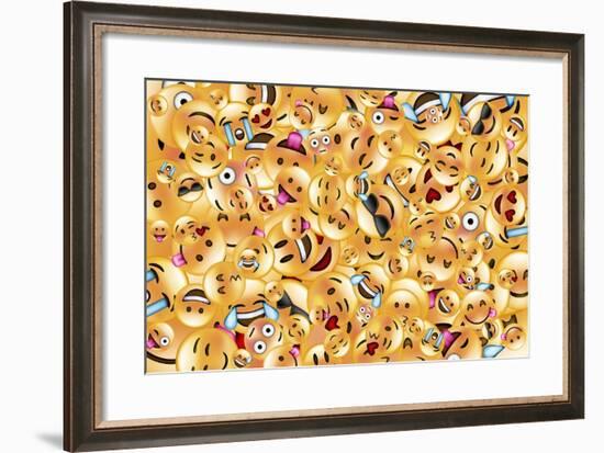 Emoji Big Scramble-Ali Lynne-Framed Giclee Print