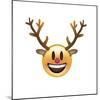 Emoji Big Smile Reindeer-Ali Lynne-Mounted Giclee Print