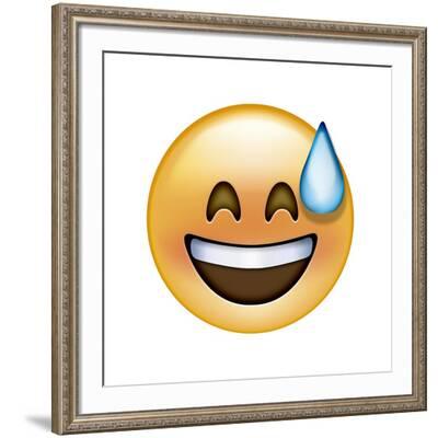 Emoji Big Smile Sweat Giclee Print Ali Lynne Art Com
