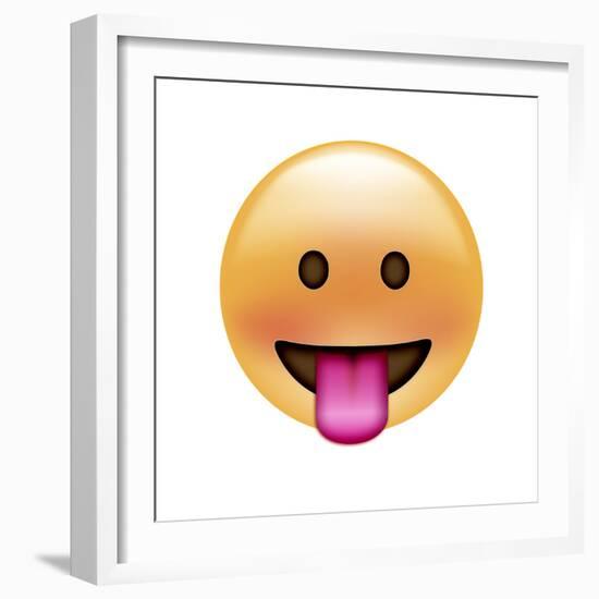 Emoji Circle Eye Blah-Ali Lynne-Framed Giclee Print