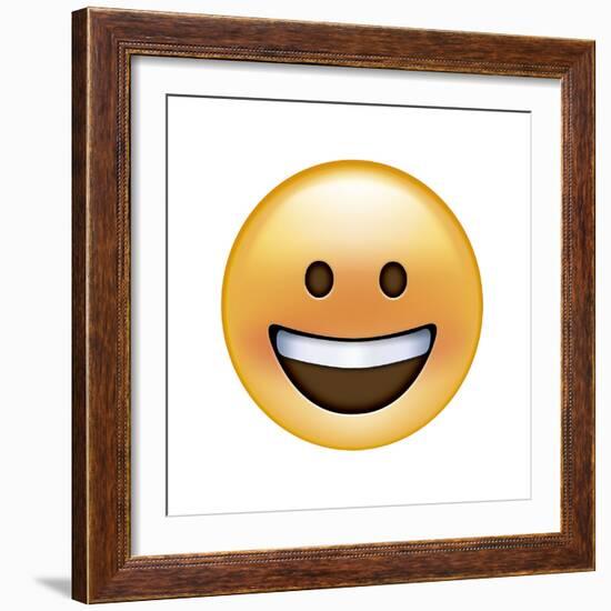 Emoji Circle Eye Smile-Ali Lynne-Framed Giclee Print