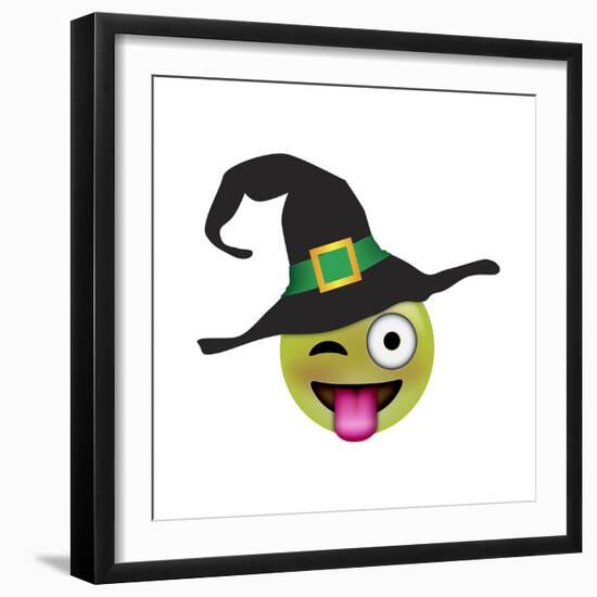 Emoji One Eye Witch-Ali Lynne-Framed Giclee Print