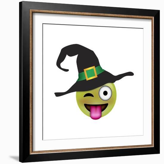 Emoji One Eye Witch-Ali Lynne-Framed Giclee Print