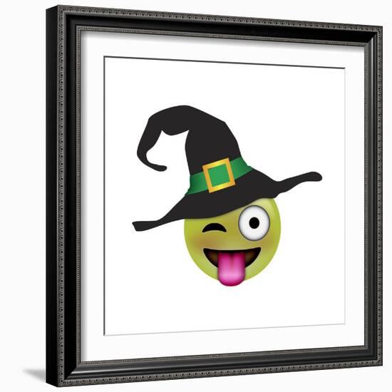 Emoji One Eye Witch-Ali Lynne-Framed Giclee Print