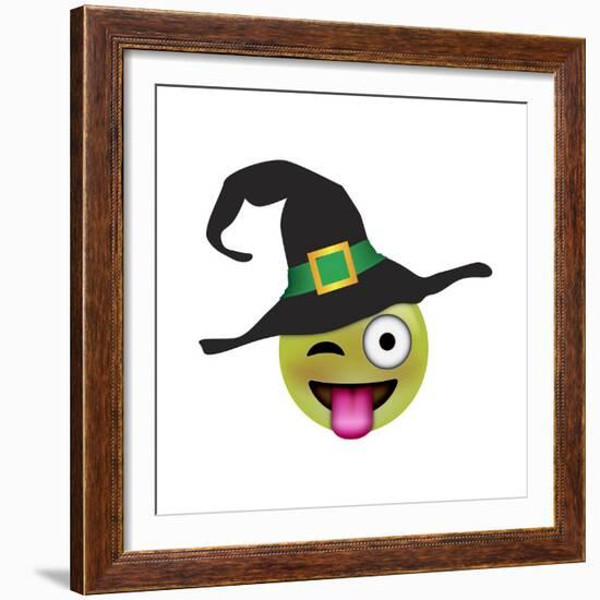 Emoji One Eye Witch-Ali Lynne-Framed Premium Giclee Print