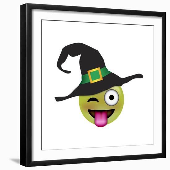Emoji One Eye Witch-Ali Lynne-Framed Premium Giclee Print