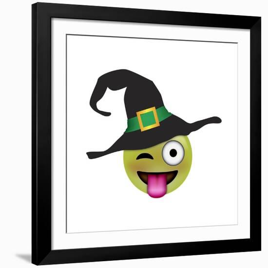 Emoji One Eye Witch-Ali Lynne-Framed Giclee Print