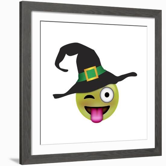 Emoji One Eye Witch-Ali Lynne-Framed Giclee Print